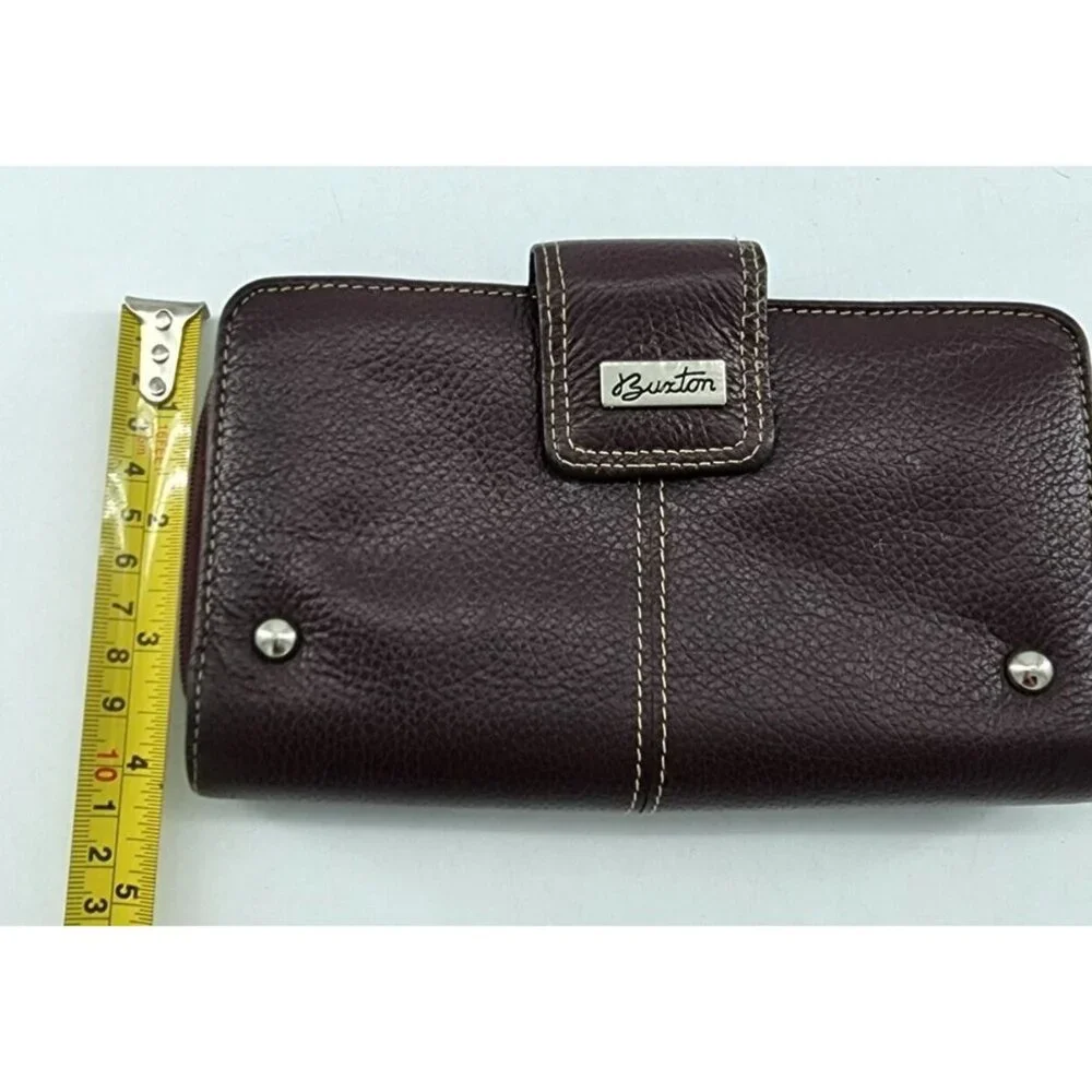 Buxton Heiress Tab Ensemble Snap Wallet Brown‎ Checkbook Slot ID Card Holders